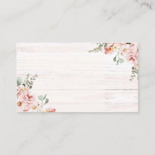 Roze Bow Boots Luier Raffle Kaart (Achterkant)