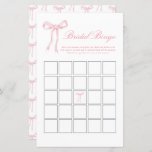 Roze Bow Bridal Bingo Roze Vrijgezellenfeest spel<br><div class="desc">Roze Bow Bridal Bingo Roze Vrijgezellenfeest spel</div>