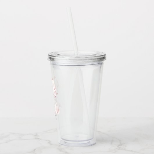 Roze Bow Bruidsmeisje Gift Acryl Drinkbeker (Links)