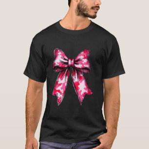 Roze Bow Camo Bow Jagen Coquette Aesthet T-shirt