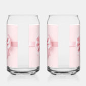 Roze Bow Can Glass Pair Blikvorm Glas (Rechts)