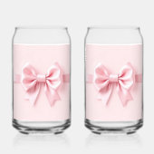 Roze Bow Can Glass Pair Blikvorm Glas (Achterkant)