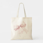 Roze Bow-Canvas tas (Achterkant)