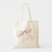 Roze Bow-Canvas tas (Voorkant)