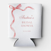 Roze Bow Chic Coquette Frans Vrijgezellenfeest Fav Blikjeskoeler (Voorkant)