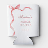 Roze Bow Chic Coquette Frans Vrijgezellenfeest Fav Blikjeskoeler (Achterkant)