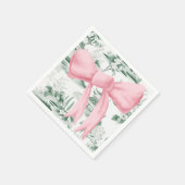 Roze Bow Chinoiserie Preppy servet (Hoek)
