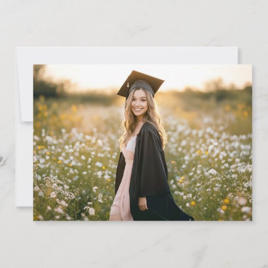 Roze Bow Coquette Afstudeerdop Dank u kaarten (Achterkant)