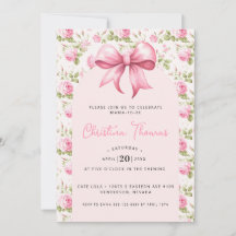 Roze Bow Coquette Baby shower