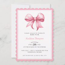 Roze Bow Coquette Baby shower