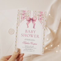 Roze Bow  Coquette Baby shower