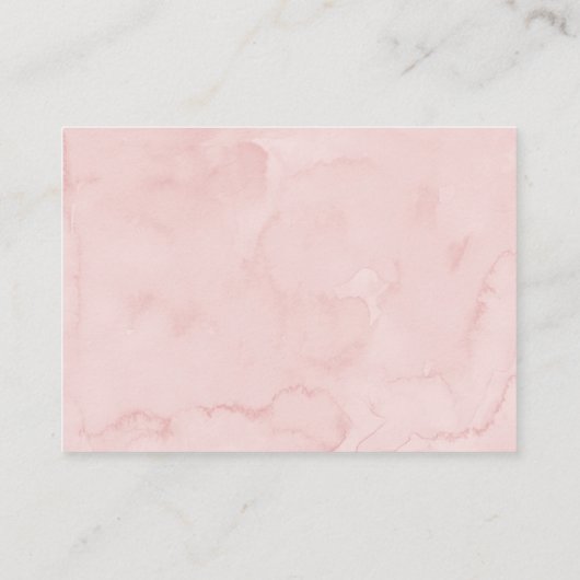 Roze Bow Coquette Baby shower Luier Raffle Informatiekaartje (Achterkant)