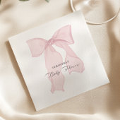 Roze Bow Coquette Baby shower Servet