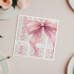Roze Bow  Coquette Baby shower Servet<br><div class="desc">Roze Bow  Coquette Baby shower servetten</div>