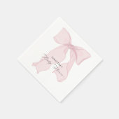 Roze Bow Coquette Baby shower Servet (Hoek)