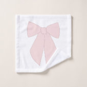 Roze Bow Coquette Bad Handdoek (Wasdoekje)