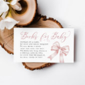 Roze Bow Coquette Boeken voor Baby Book Request Informatiekaartje