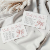 Roze Bow Coquette Boeken voor Baby Book Request Informatiekaartje