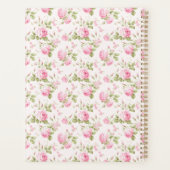 Roze Bow Coquette Cottage Roos Monogram Planner (Achterkant)