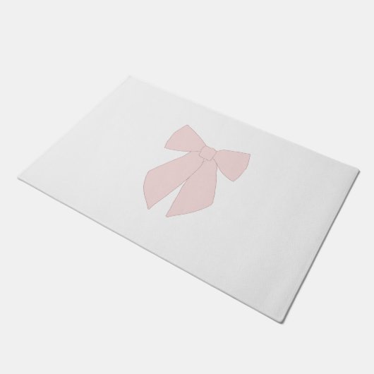 Roze Bow Coquette Deurmat (Schuin)