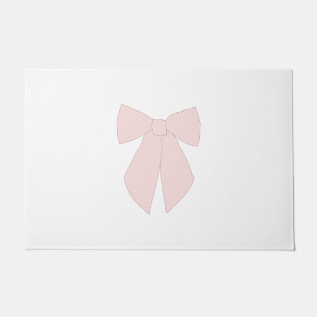 Roze Bow Coquette Deurmat (Voorkant)