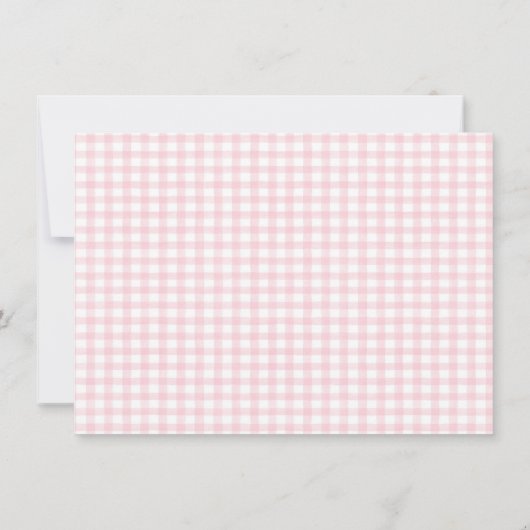 Roze Bow Coquette Eerste Verjaardag Bedankkaart (Achterkant)