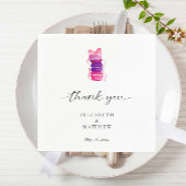 Roze Bow Coquette Elegante Macaron bruiloft Servet