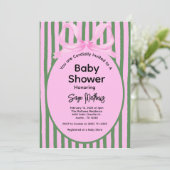 Roze Bow Coquette Esthetisch Meisje Baby shower (Staand voorkant)
