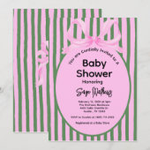 Roze Bow Coquette Esthetisch Meisje Baby shower (Voorkant / Achterkant)