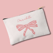 Roze Bow Coquette esthetisch met naam Etui