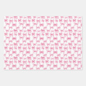 Roze Bow Coquette Esthetische Baby shower Verjaard Inpakpapier Vel (Voorkant 3)