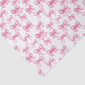 Roze Bow Coquette Esthetische Baby shower Verjaard Tissuepapier (Detail)