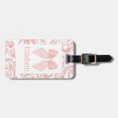 Roze Bow Coquette Esthetische Kinder Schooltas Lab Bagagelabel (Voorkant horizontaal)