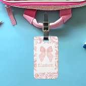 Roze Bow Coquette Esthetische Kinder Schooltas Lab Bagagelabel