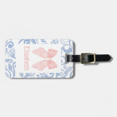 Roze Bow Coquette Esthetische Kinder Schooltas Lab Bagagelabel (Voorkant horizontaal)