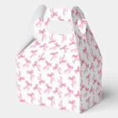 Roze Bow Coquette gepersonaliseerd Vrijgezellenfee Bedankdoosjes (Achterkant)