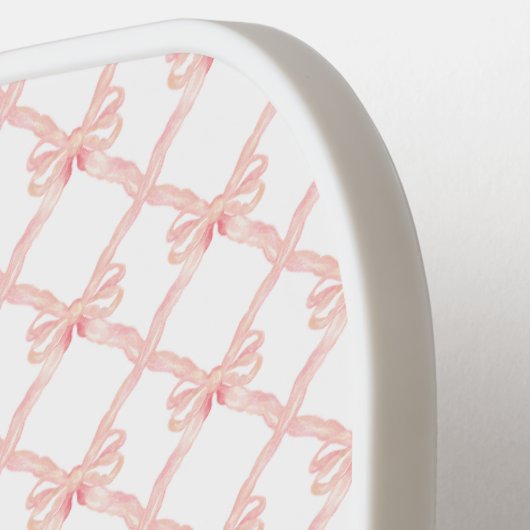 Roze Bow Coquette Gepersonaliseerde Pickleball Pad Pickleball Paddle (Links Detail)