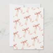 Roze Bow Coquette Girly Graduation Cap Kaart (Achterkant)