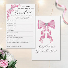 Roze Bow Coquette Glam Vrijgezellenfeest Game