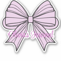 Roze Bow Coquette Journal Boekplaat Sticker