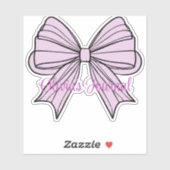 Roze Bow Coquette Journal Boekplaat Sticker (Vel)