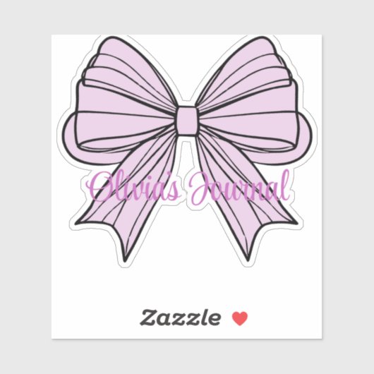 Roze Bow Coquette Journal Boekplaat Sticker (Vel)