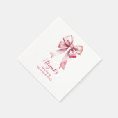 Roze Bow Coquette Meisje Baby shower Servet (Hoek)