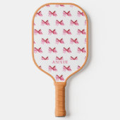 Roze Bow Coquette Pickleball Paddle (Voorkant)