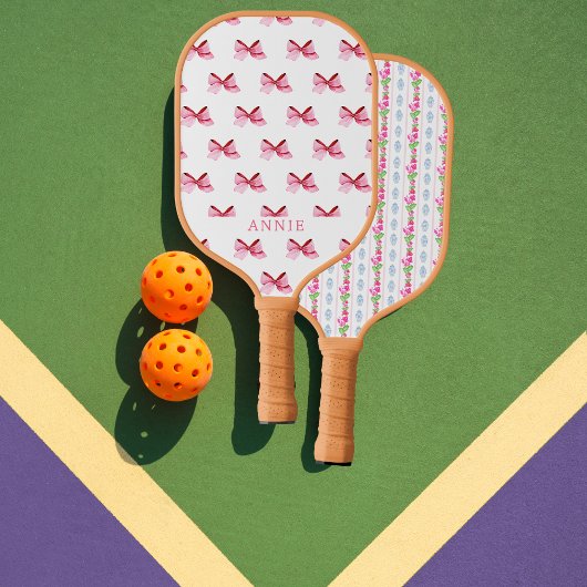 Roze Bow Coquette Pickleball Paddle