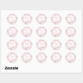 Roze Bow Coquette Pompoen Baby shower Sticker (Vel)