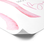 Roze Bow Coquette Raad eens hoeveel verjaardagsspe Poster (Hoek)