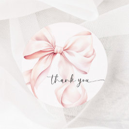 Roze Bow Coquette Ronde Sticker