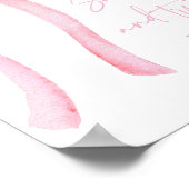 Roze Bow Coquette Sweet Treats Verjaardagsbord Poster (Hoek)