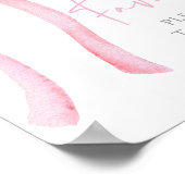 Roze Bow Coquette Verjaardag Favorieten Teken Poster (Hoek)